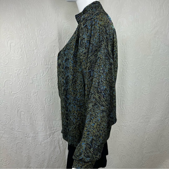Lillie Rubin Exclusive Silk Vintage Beaded Blouse - Picture 3 of 16